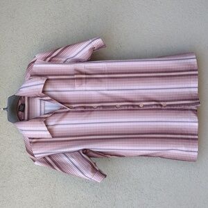 70s VTG Joel Polyester Brown Geometric Shirt M